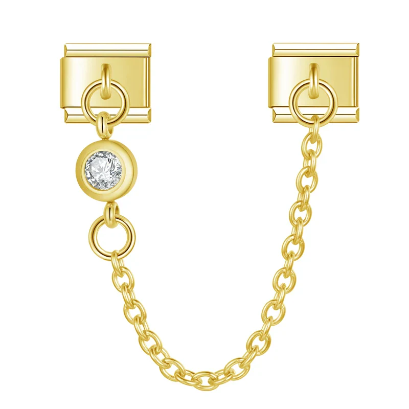 Emerald Charm-Kette Gold - Image 5