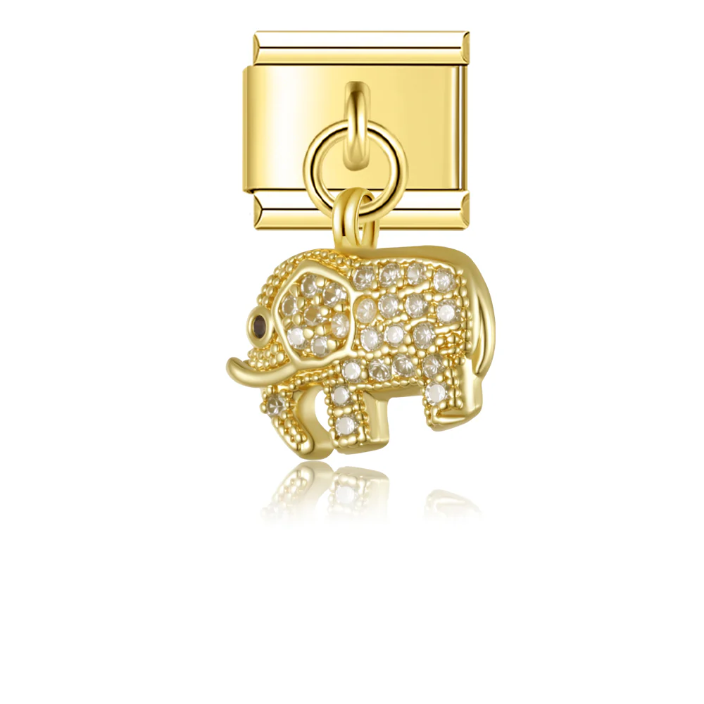 Glitzer Elefant Anhänger