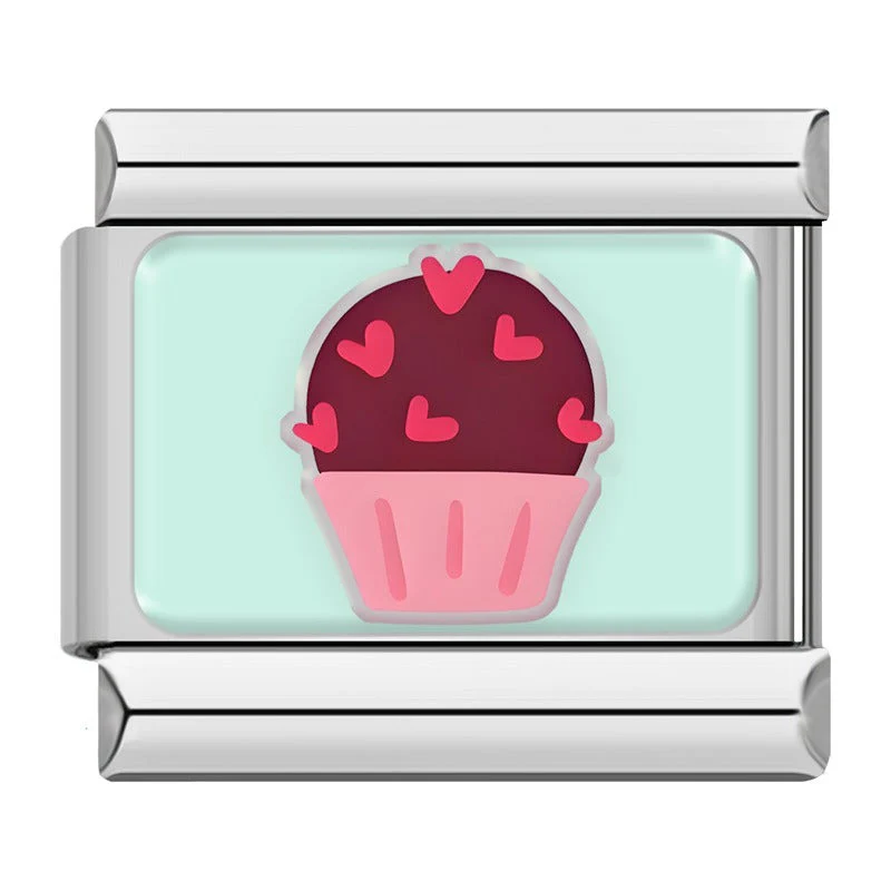 Herz Muffin Silber