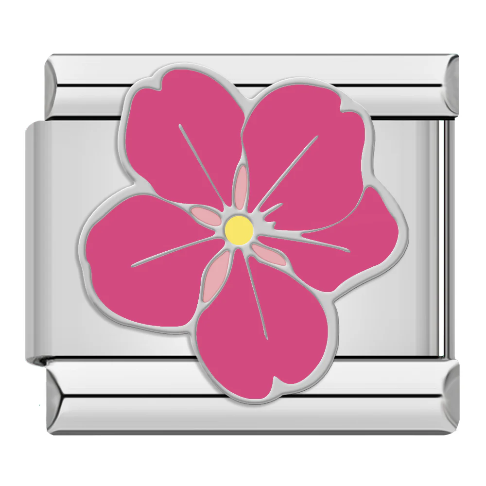 Pinke Blume Silber